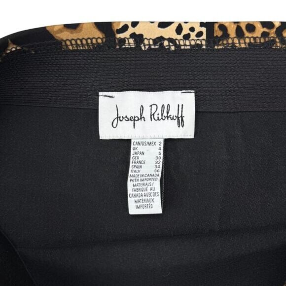 JOSEPH RIBKOFF Leopard Print Pull-On Pencil Skirt Sz 2 - Picture 3 of 5